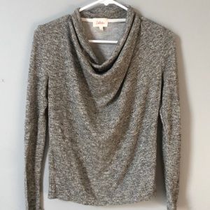 Anthropologie Deletta sweater with cowl neck and gold shimmer